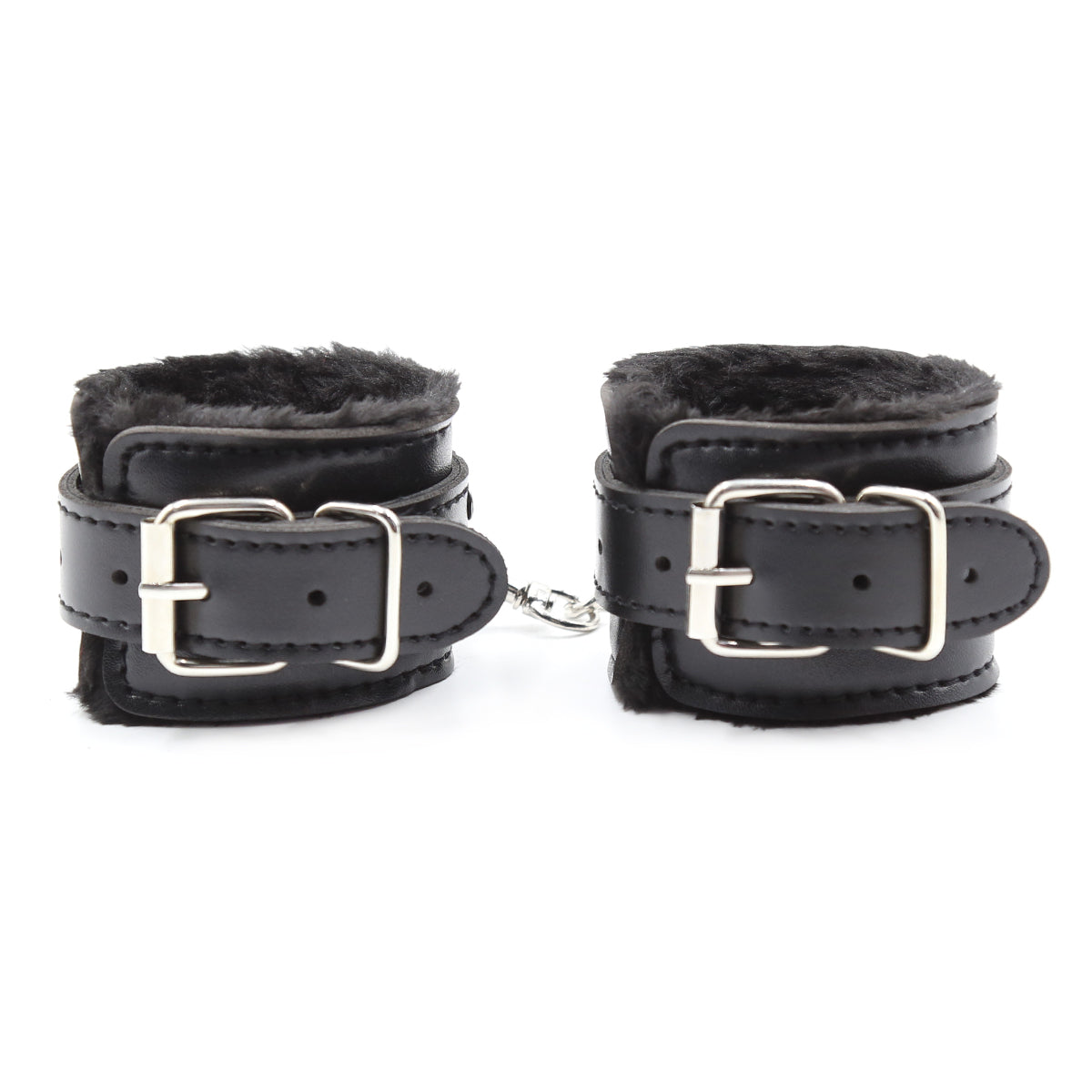 Leather Faux Fur 5 Nails Handcuffs